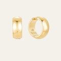 journey hoops available in gold and silver. they are everyday hoop earrings that are waterproof and tarnish resistant.