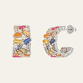 Regalia Hoop Earrings in Silver