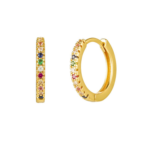 Jovial hoops with colourful stones