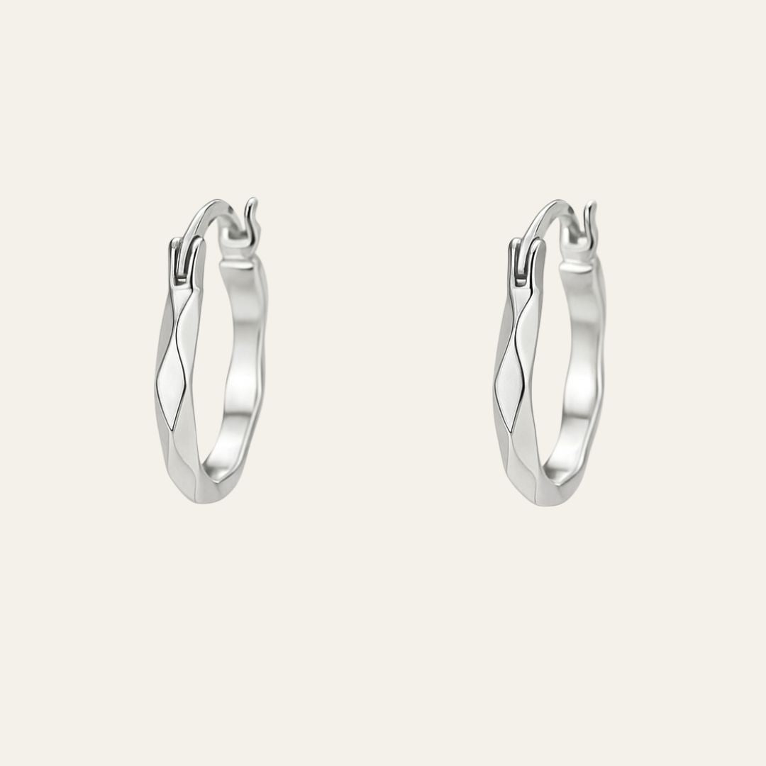 Demure Hoops in Silver