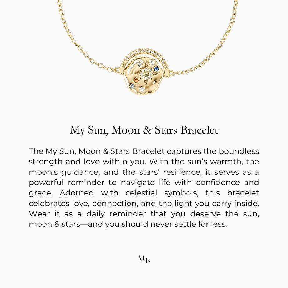 Golden My Sun, Moon & Stars Bracelet