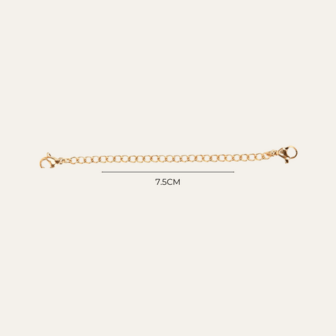 Necklace Extension 7.5cm - Clasp on both ends (Gold)