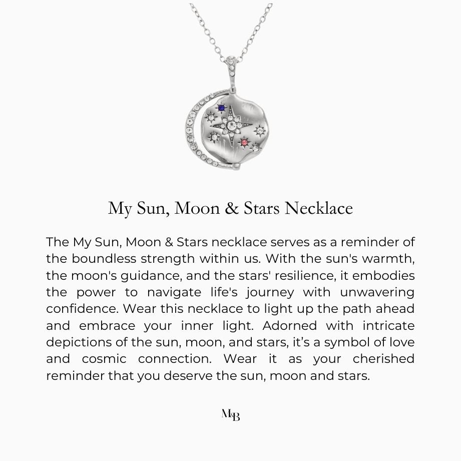 My Sun, Moon & Stars Necklace in Silver