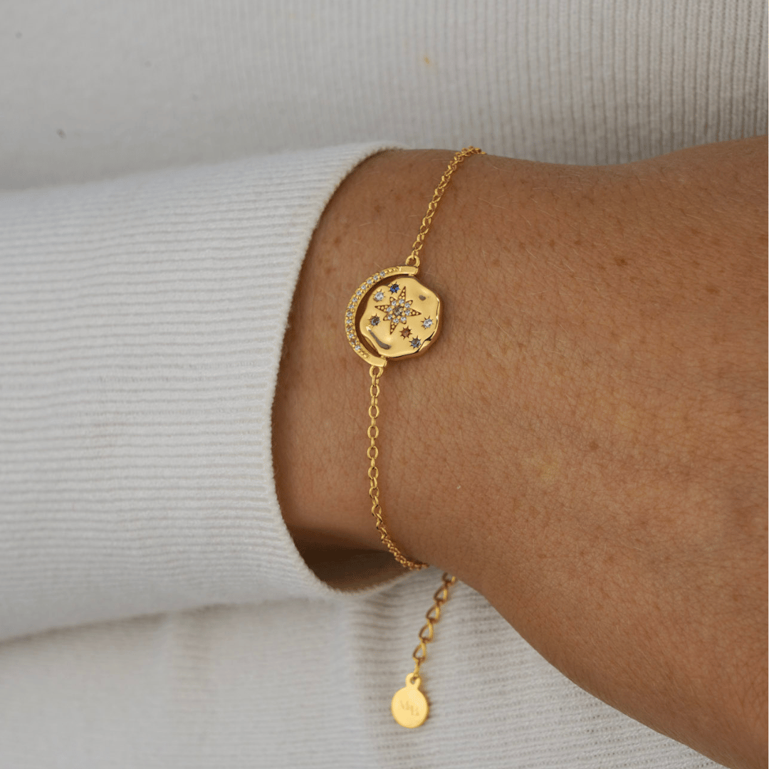 Pre-order: My Sun, Moon Stars Bracelet Gold