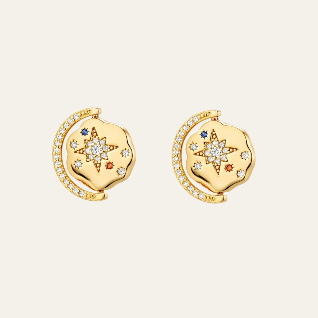 My Sun, Moon & Stars Stud Earrings