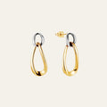 Duet Drop Earrings - Two Tone