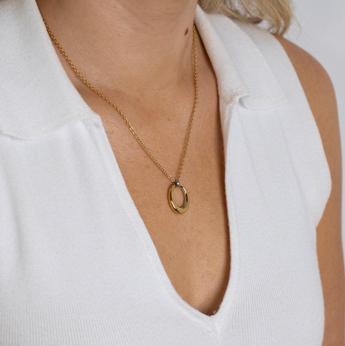 Duet Necklace - Two Tone