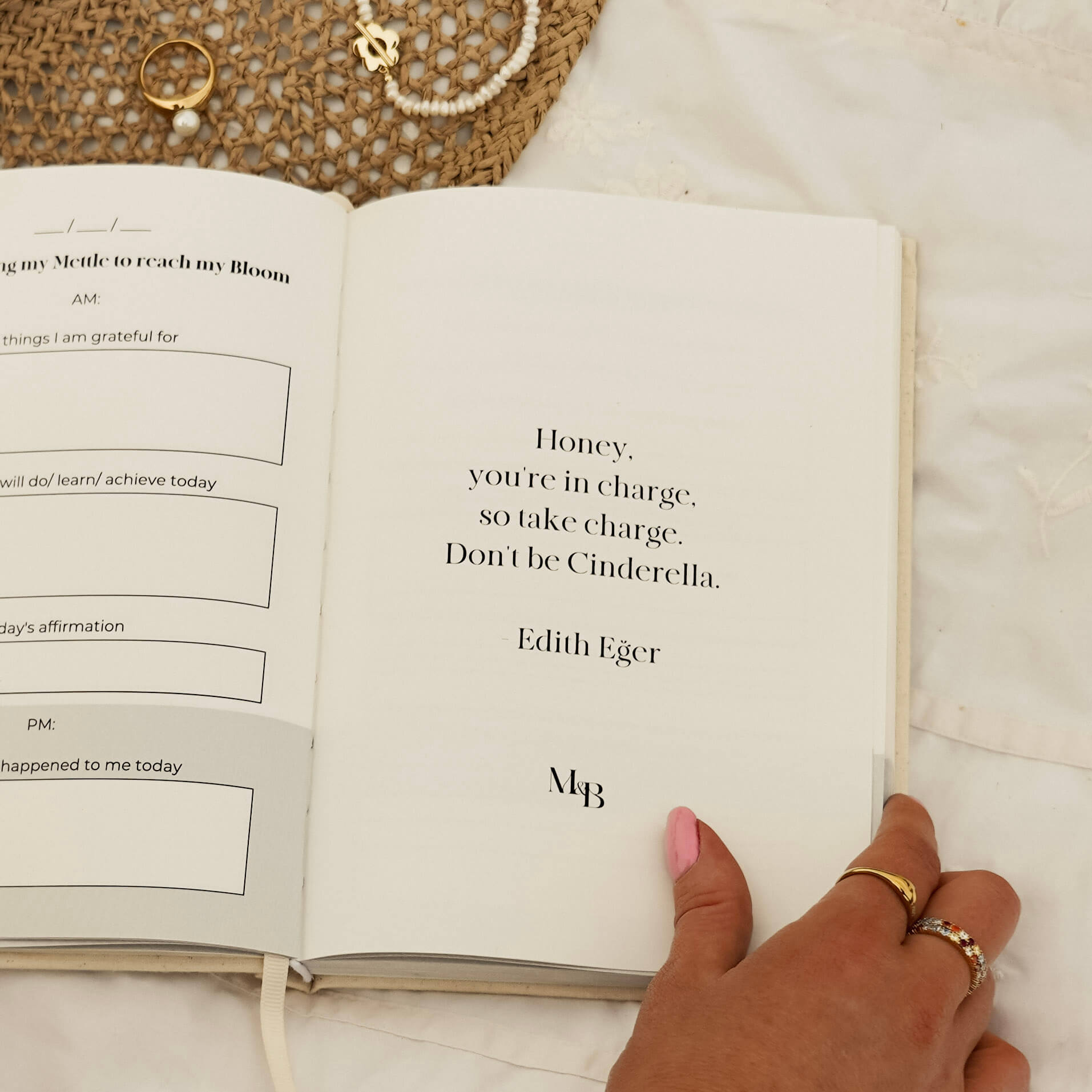 journal to nurture your mettle and reach goals. 