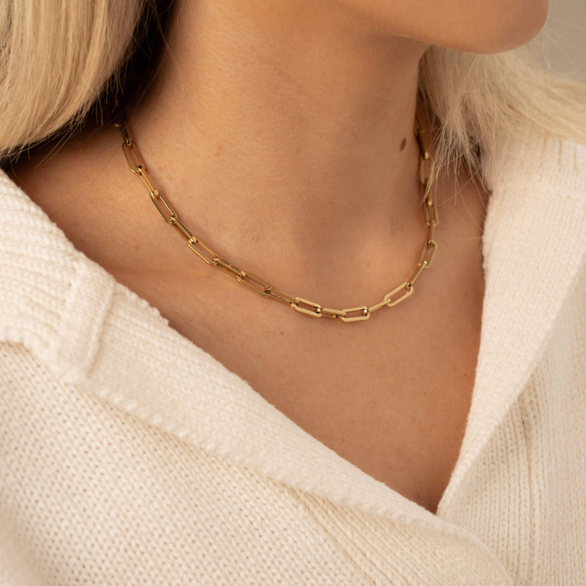 Midi Link Chain in Gold