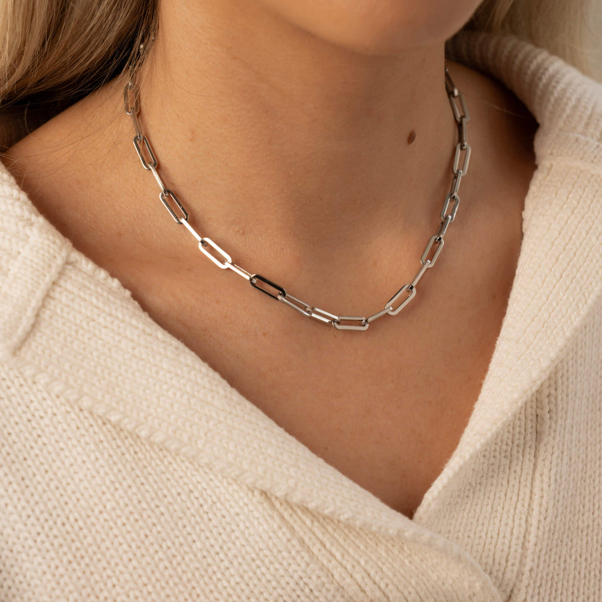 Midi Link Chain in Silver