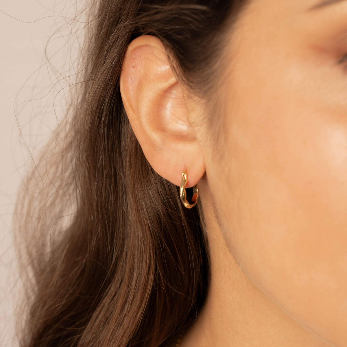 Demure Hoops in Gold
