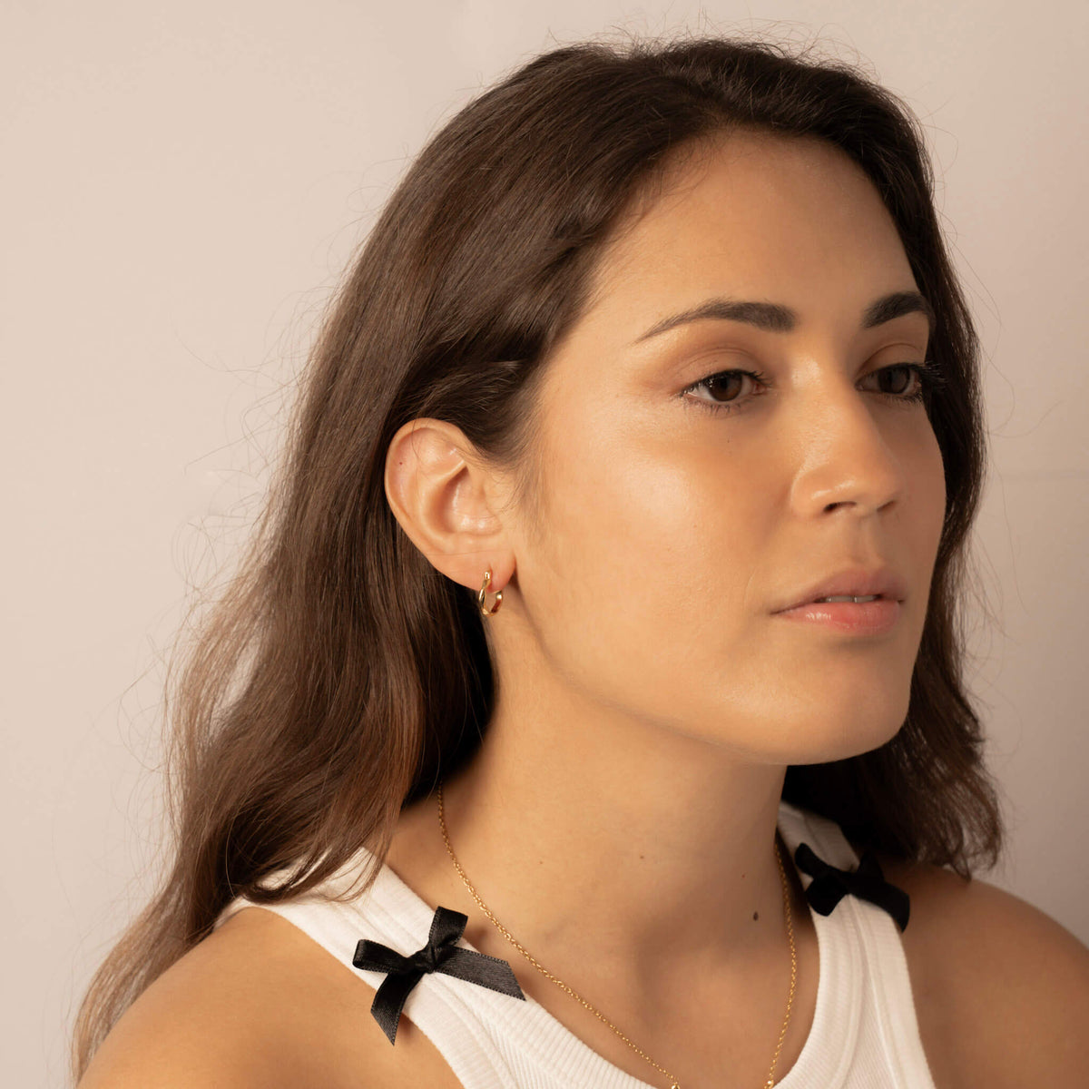 Demure Hoops in Gold