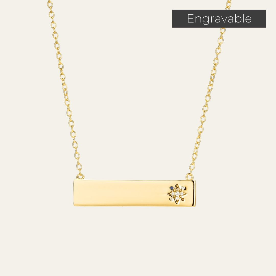 Coming Soon: My Sun, Moon & Stars Engravable Bar Necklace