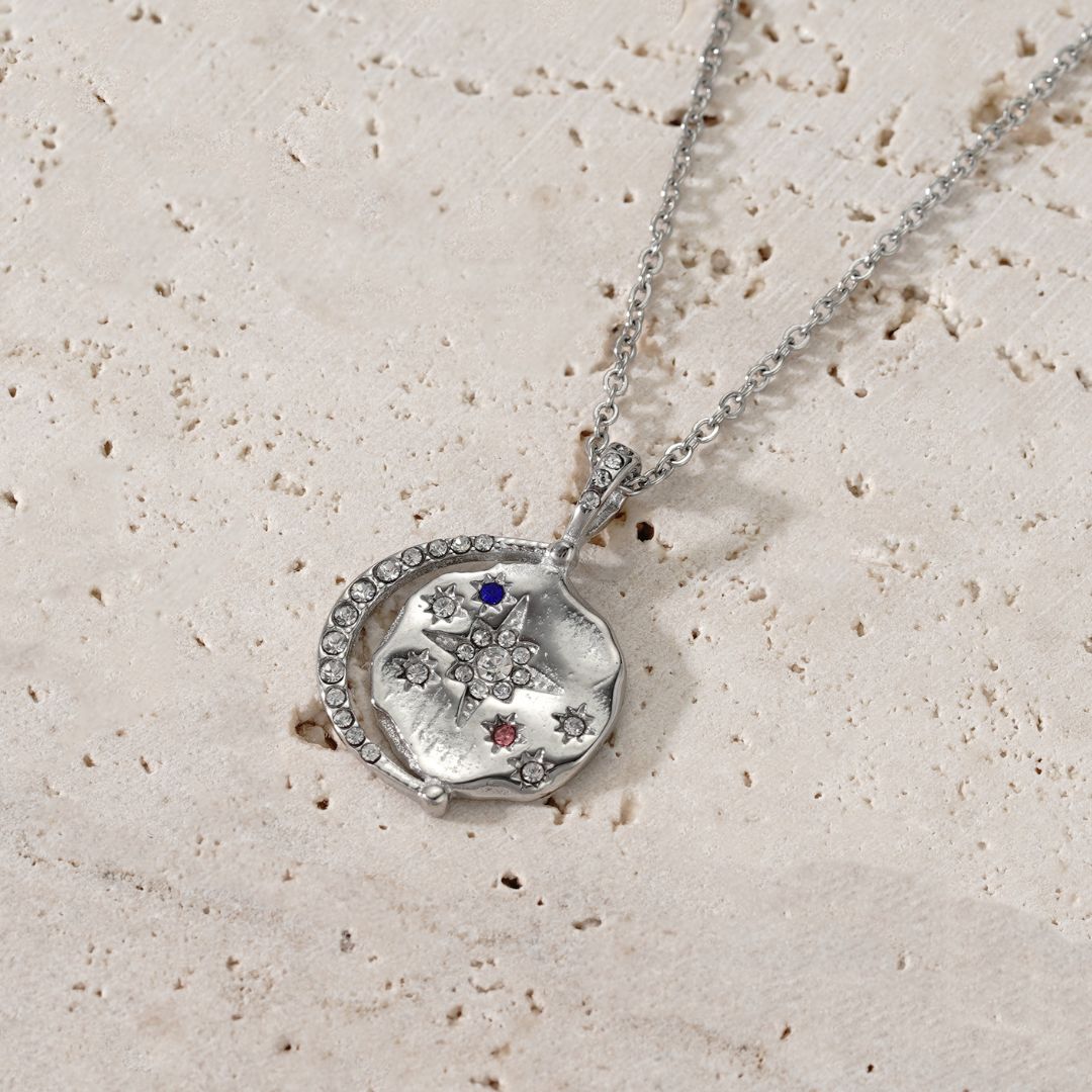 My Sun, Moon & Stars Necklace in Silver