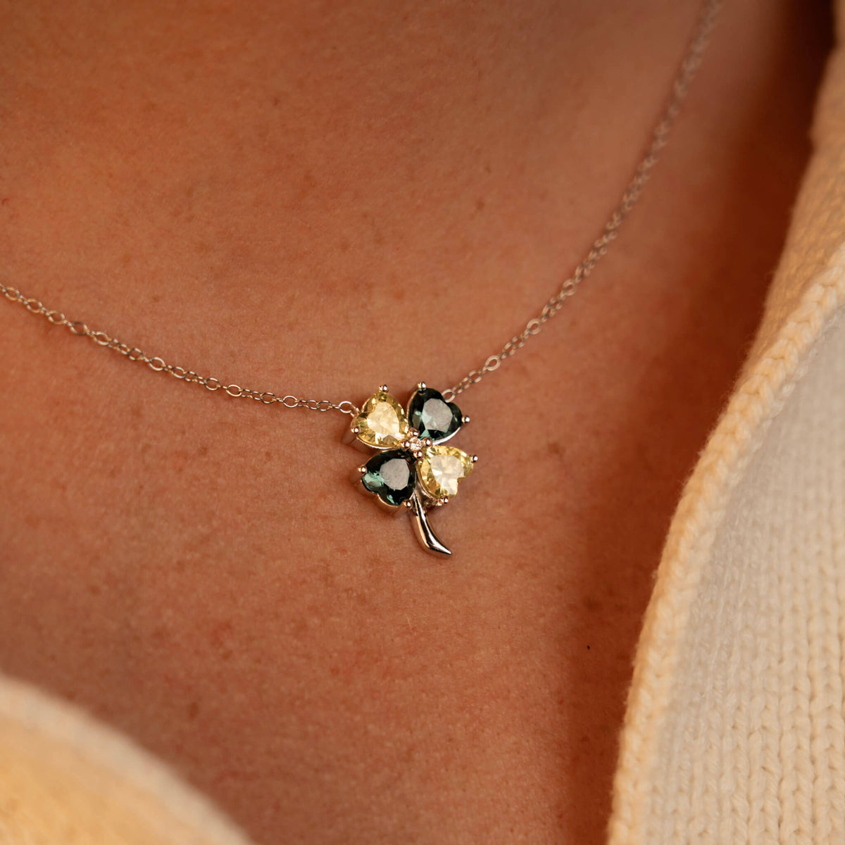 Silver Clover Necklace