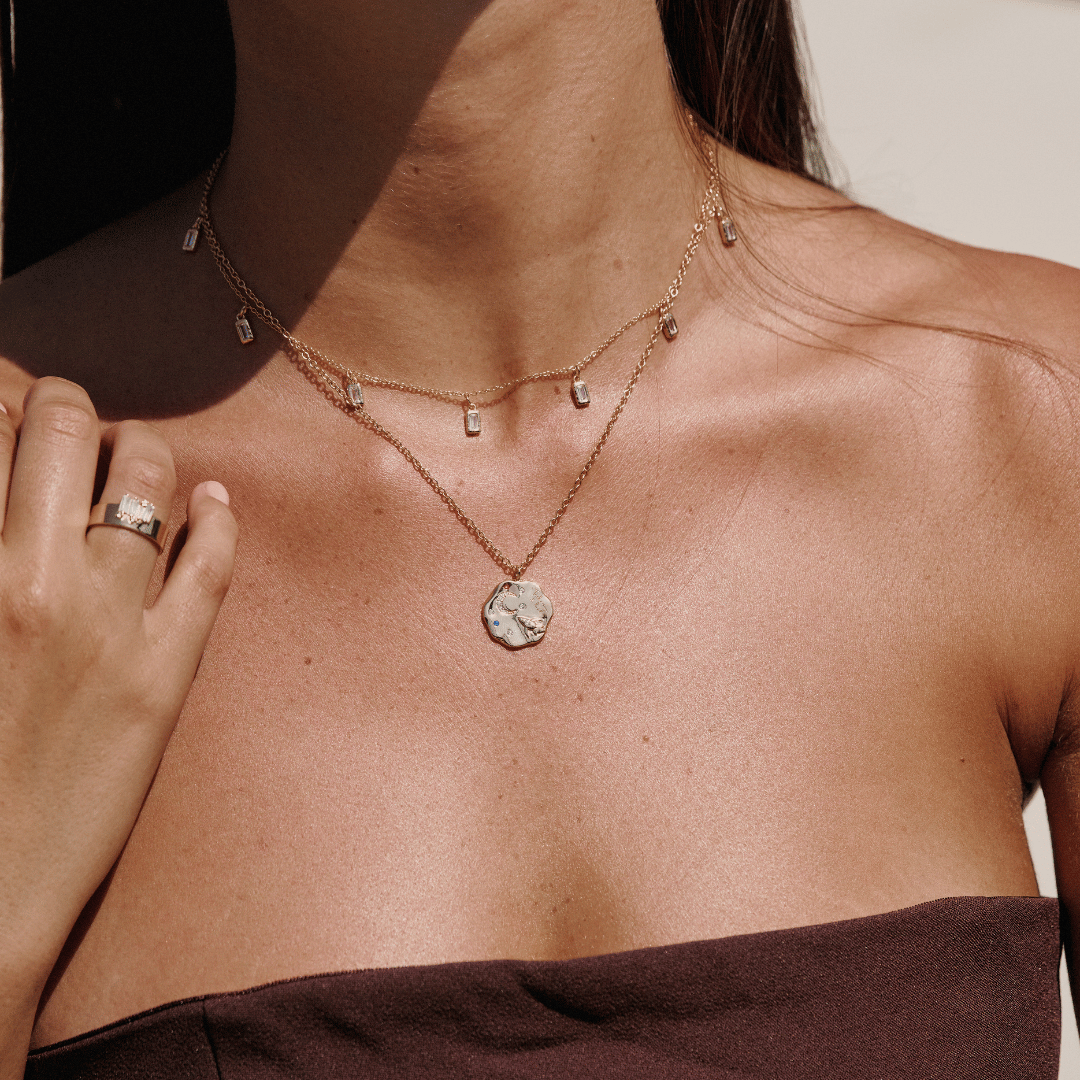 To The Moon & Back Necklace Gold