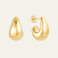 Briny Earrings - statement gold earrings