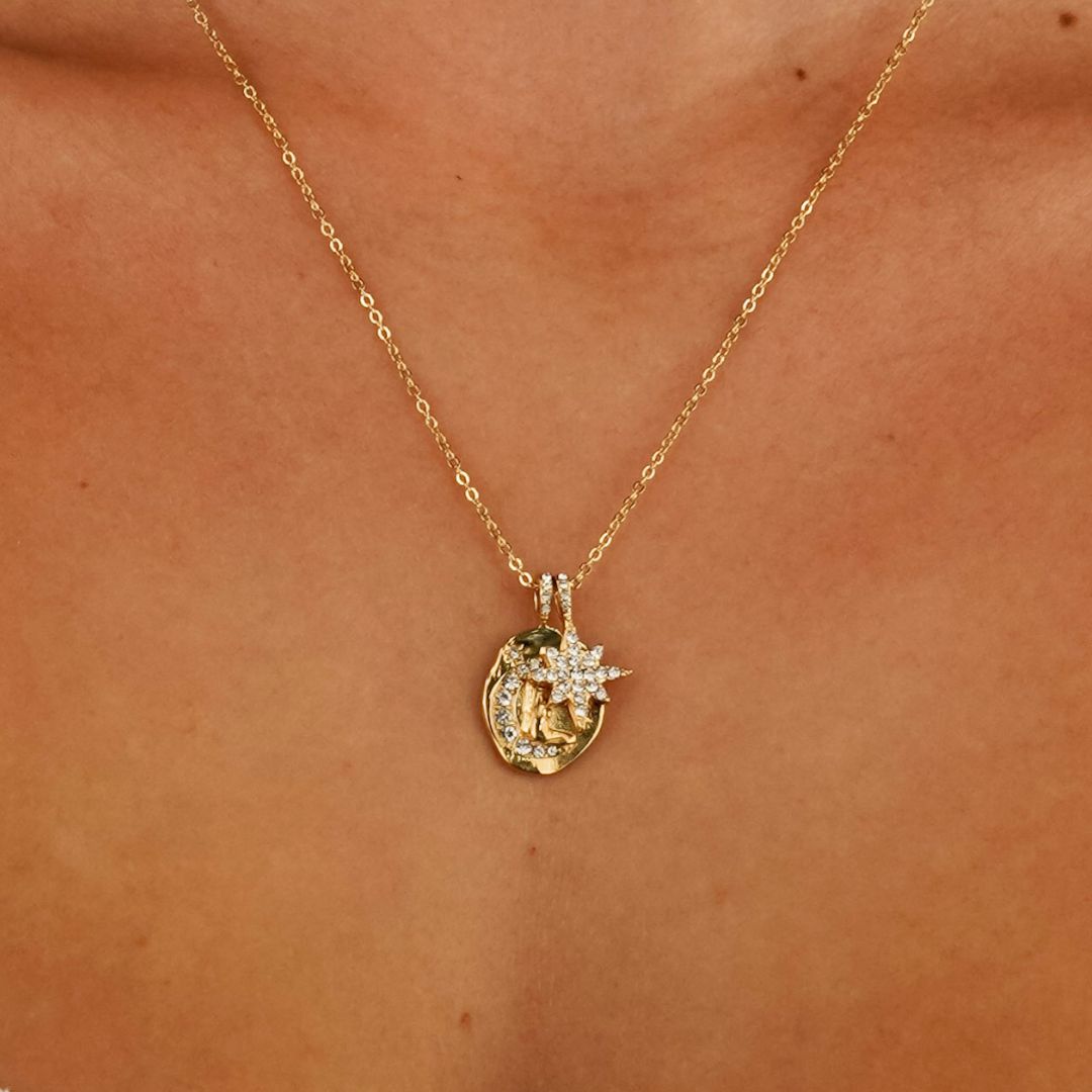 This celestial necklace is rich in meaning and symbolism. It serves as a reminder to keep reaching for the stars, even when they feel out of reach. The celestial necklace is the perfect gift for someone going through a difficult time, someone who needs a reminder to keep going and to keep reaching for the stars. 