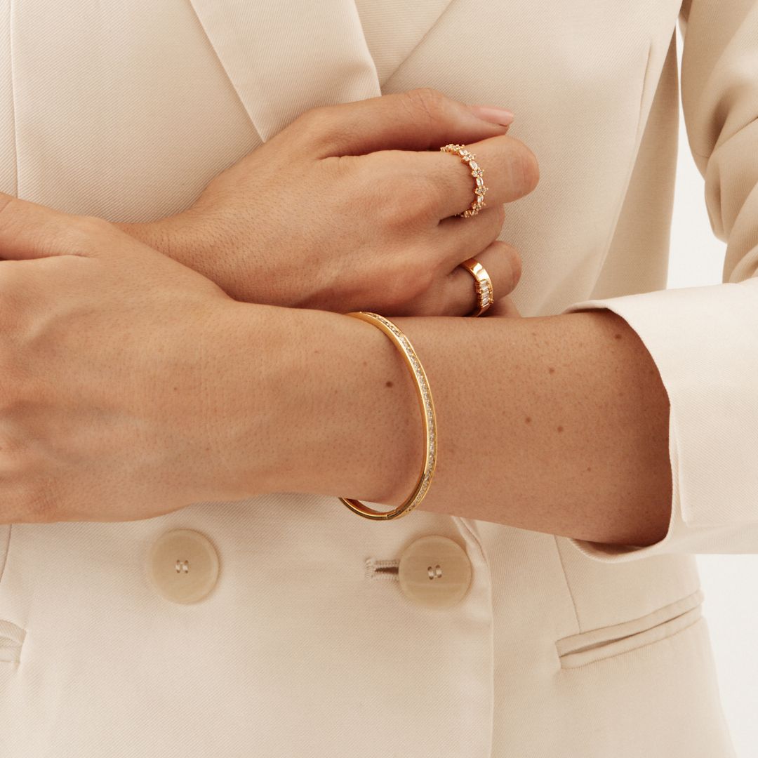 Pre-order: Embellished Bangle - Gold
