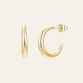 everyday lightweight gold hoop earrings