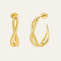 Fianna Hoop Earrings in Gold