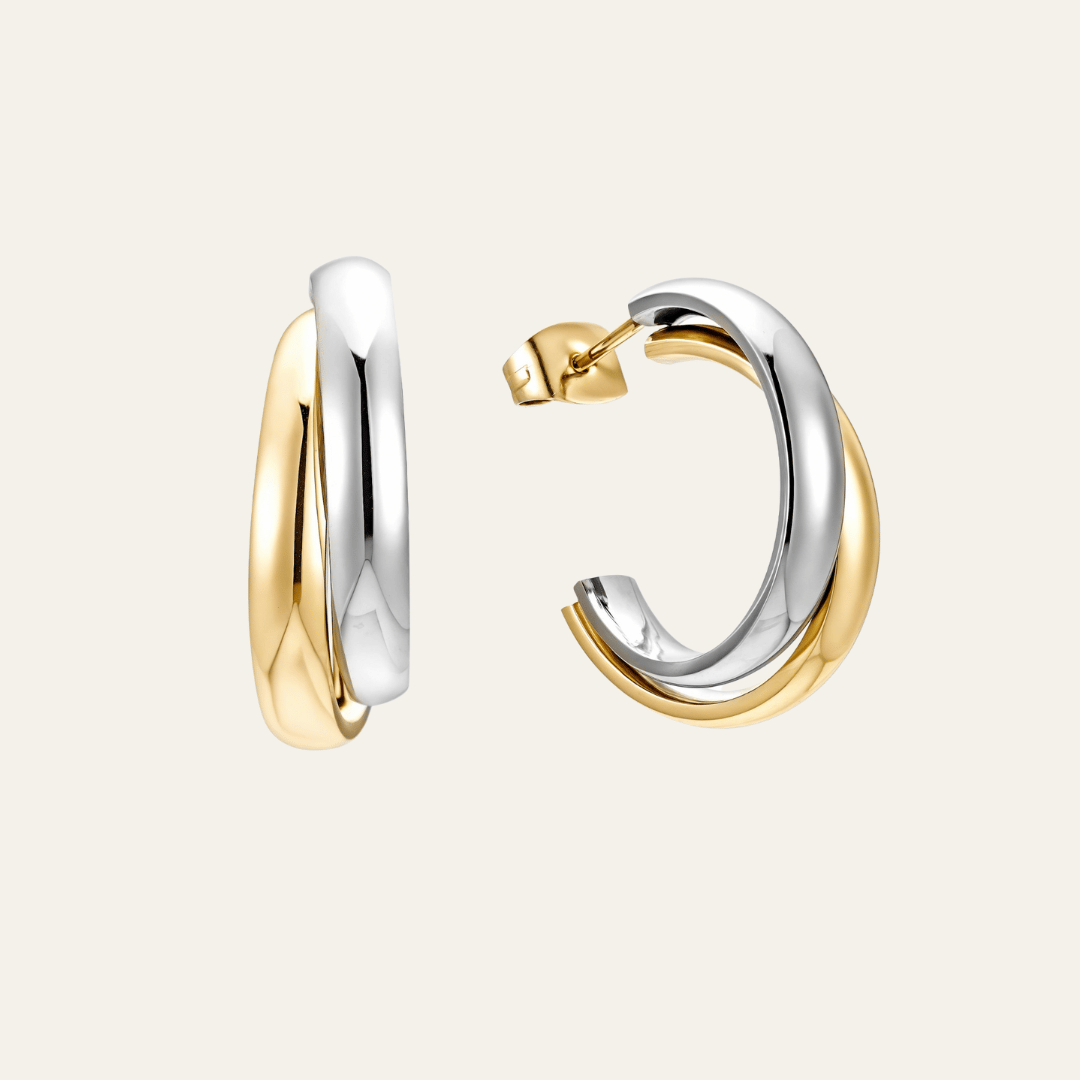 4 Pair Earring Bundle - Two Tone