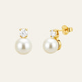 Louise Pearl Earrings Gold