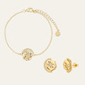 My Sun, Moon & Stars Bracelet + Studs Set - Gold