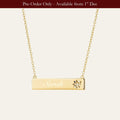 Pre-order: Engravable My Sun, Moon & Stars Bar Necklace