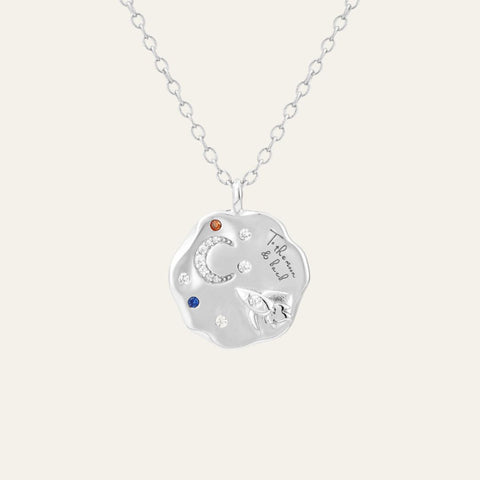 To The Moon & Back Necklace in silver