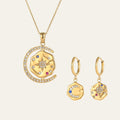 My Sun, Moon & Stars 2.0 necklace & earrings set - water resistant