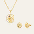 My Sun, Moon & Stars Necklace & Studs Set - Gold