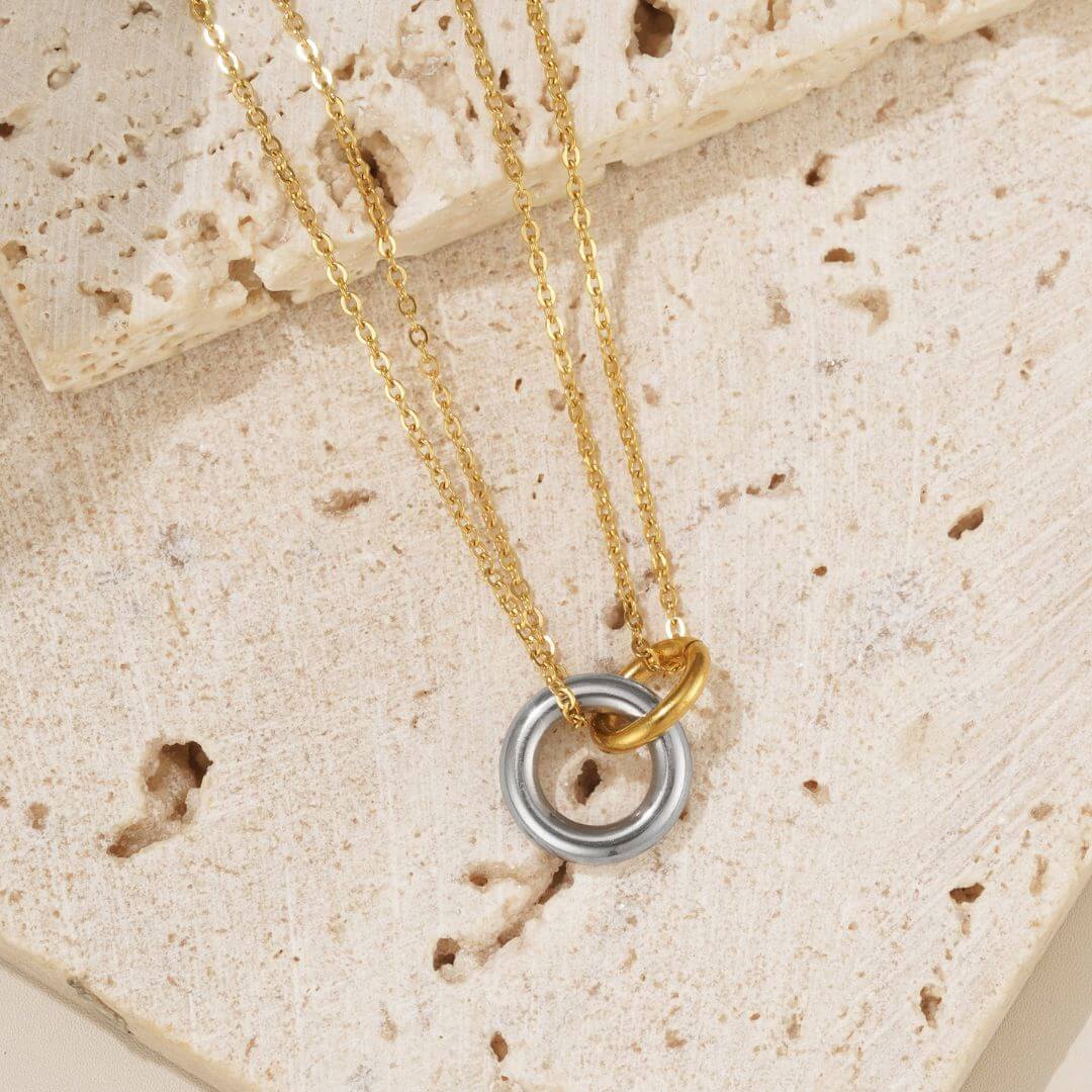 Two Tone Eternity Necklace